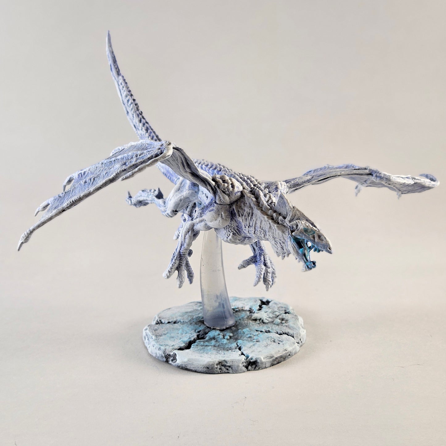 White Dragon Minature: Dnd, D&D, TTRPG Artist Painted Monster Model