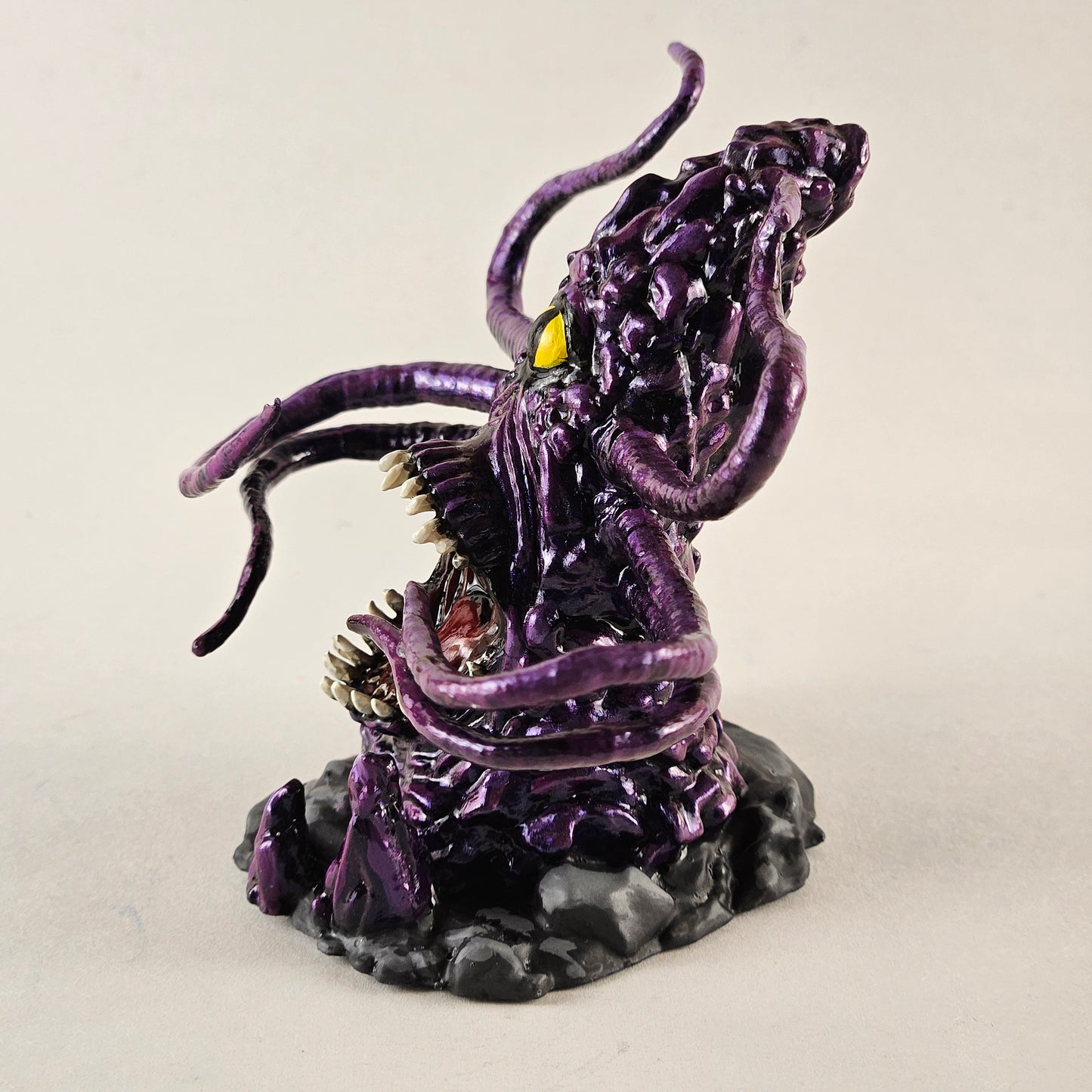 Amethyst Purple Roper Miniature: Dnd, D&D, TTRPG Artist Painted Monster Model