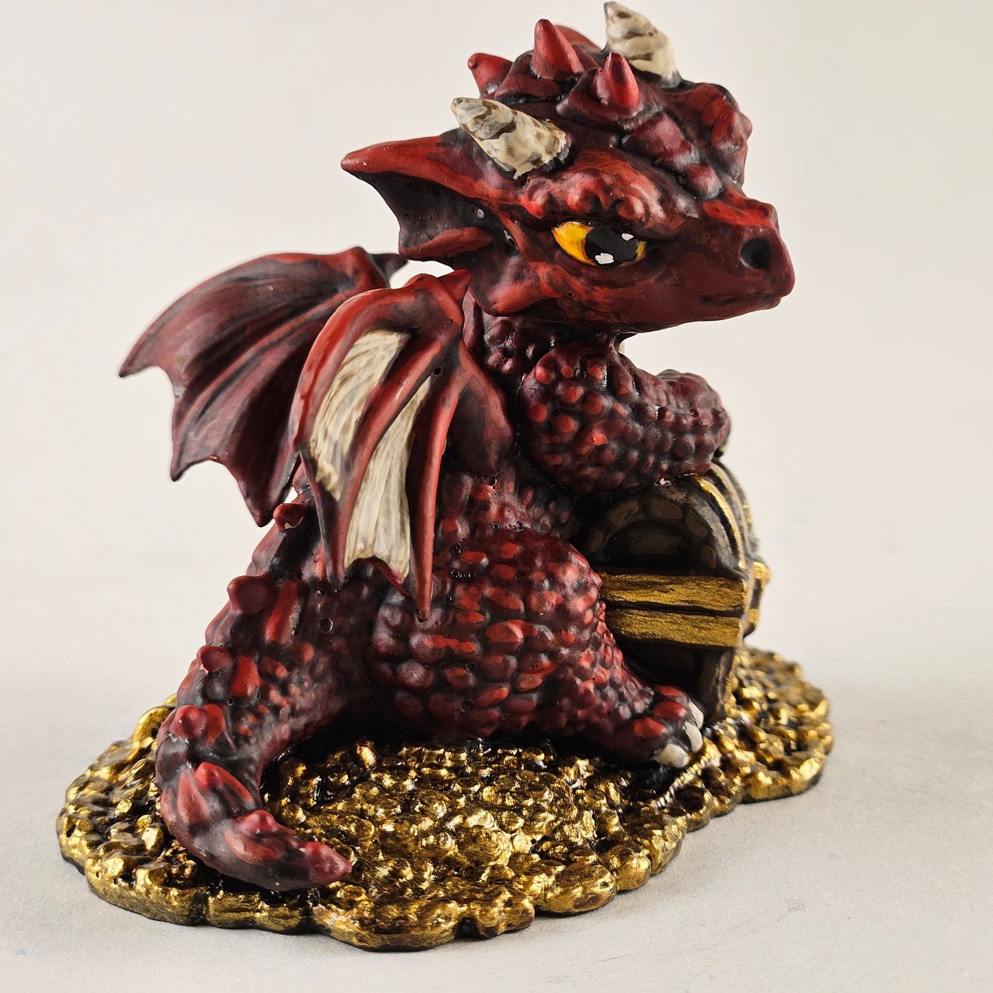 Baby Red Dragon Miniature: Dnd, D&D, TTRPG Artist Painted Monster Model