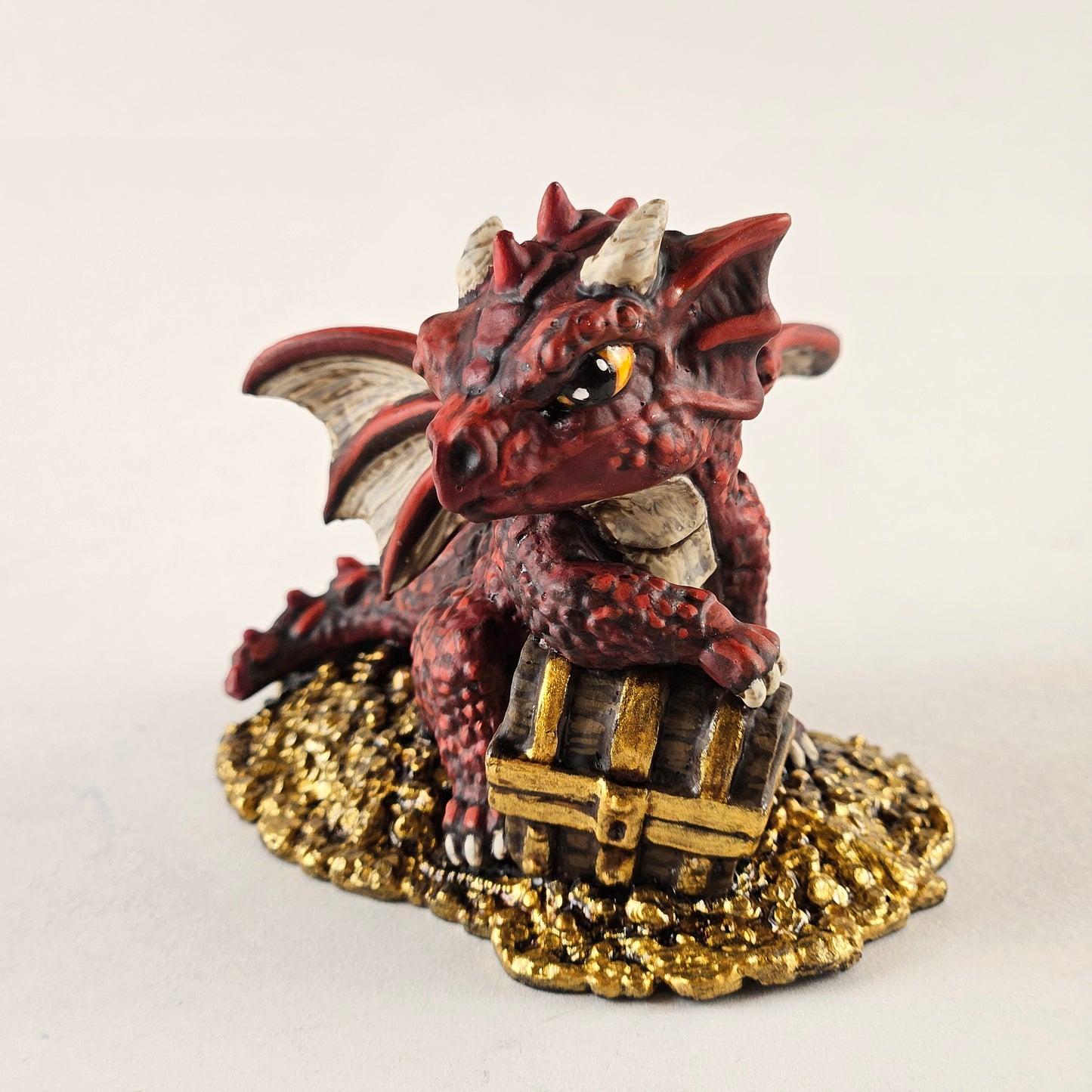 Baby Red Dragon Miniature: Dnd, D&D, TTRPG Artist Painted Monster Model