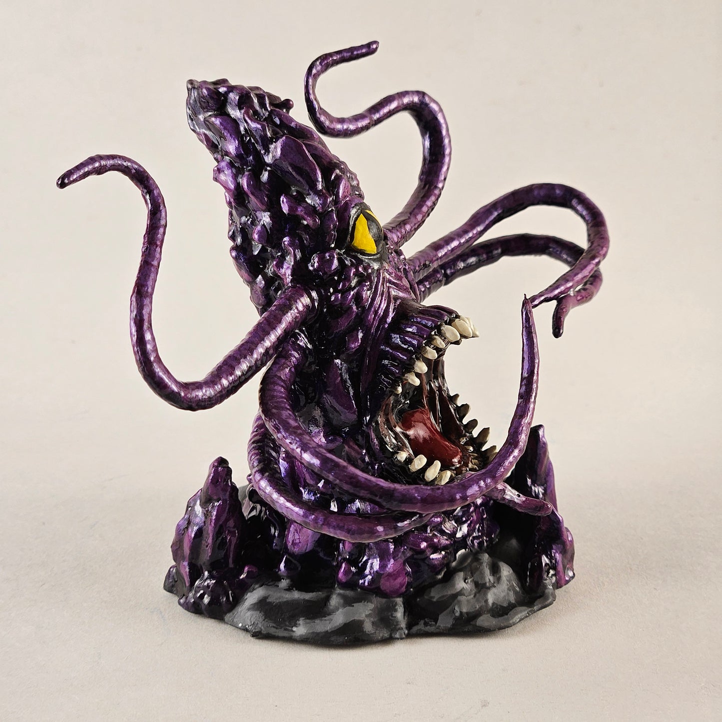 Amethyst Purple Roper Miniature: Dnd, D&D, TTRPG Artist Painted Monster Model