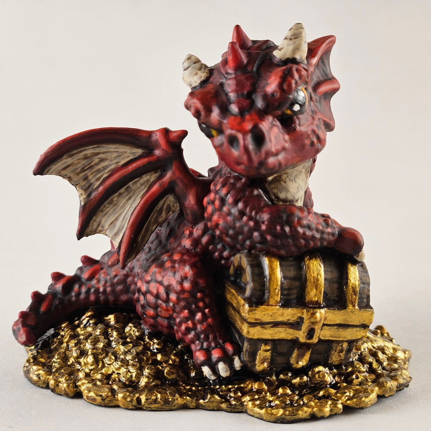 Baby Red Dragon Miniature: Dnd, D&D, TTRPG Artist Painted Monster Model