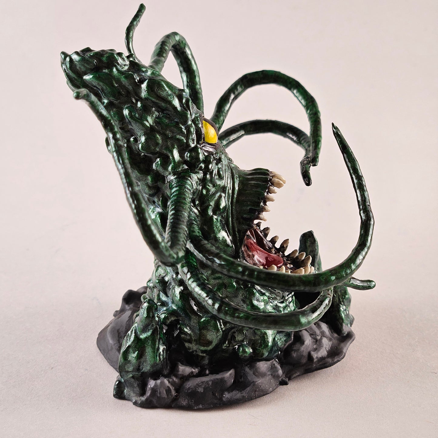 Emerald Green Roper Miniature: Dnd, D&D, TTRPG Artist Painted Monster Model