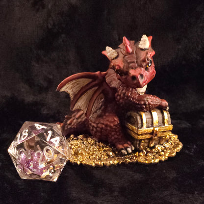 Baby Red Dragon Miniature: Dnd, D&D, TTRPG Artist Painted Monster Model