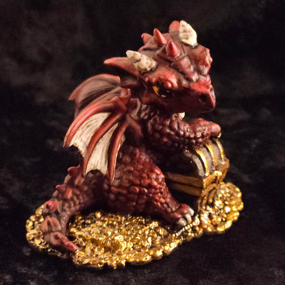 Baby Red Dragon Miniature: Dnd, D&D, TTRPG Artist Painted Monster Model