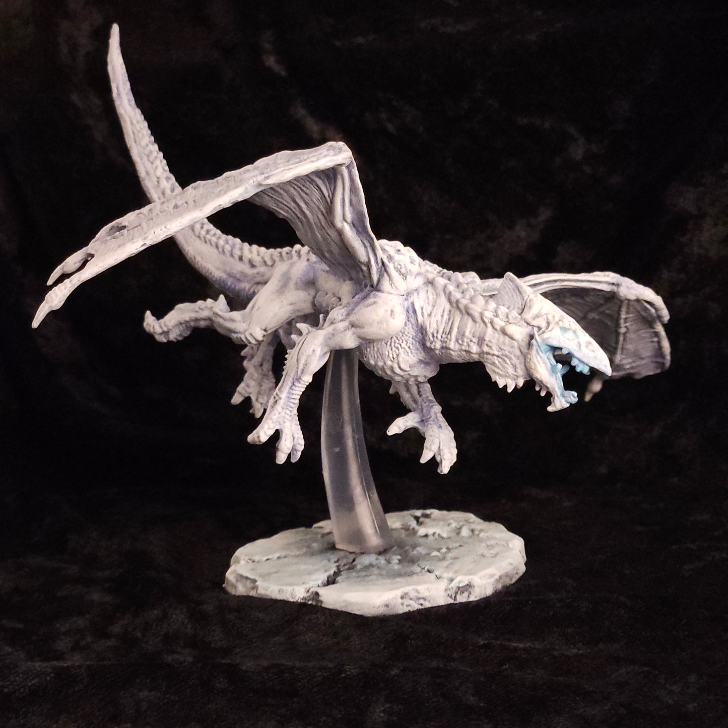 White Dragon Miniature: Dnd, D&D, TTRPG Artist Painted Monster Model