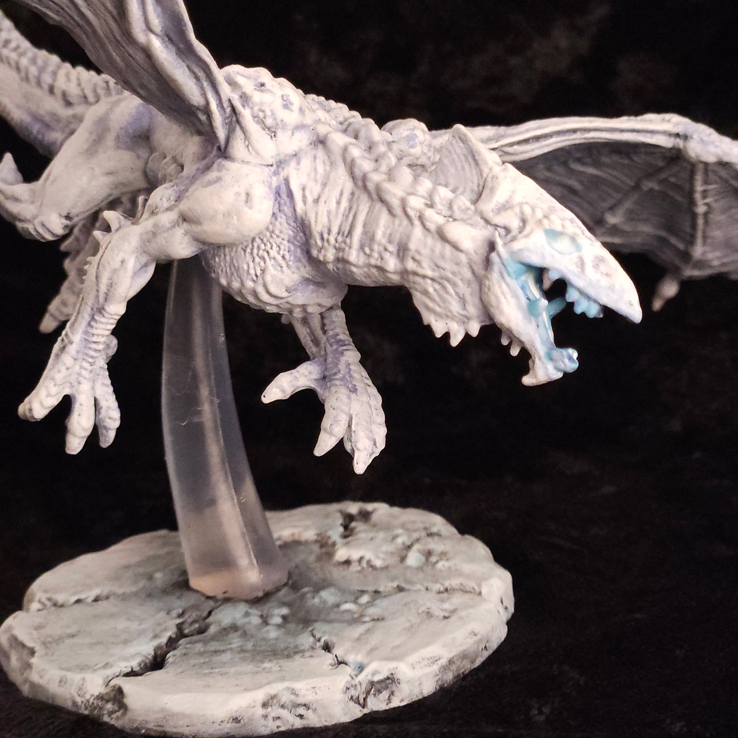 White Dragon Miniature: Dnd, D&D, TTRPG Artist Painted Monster Model