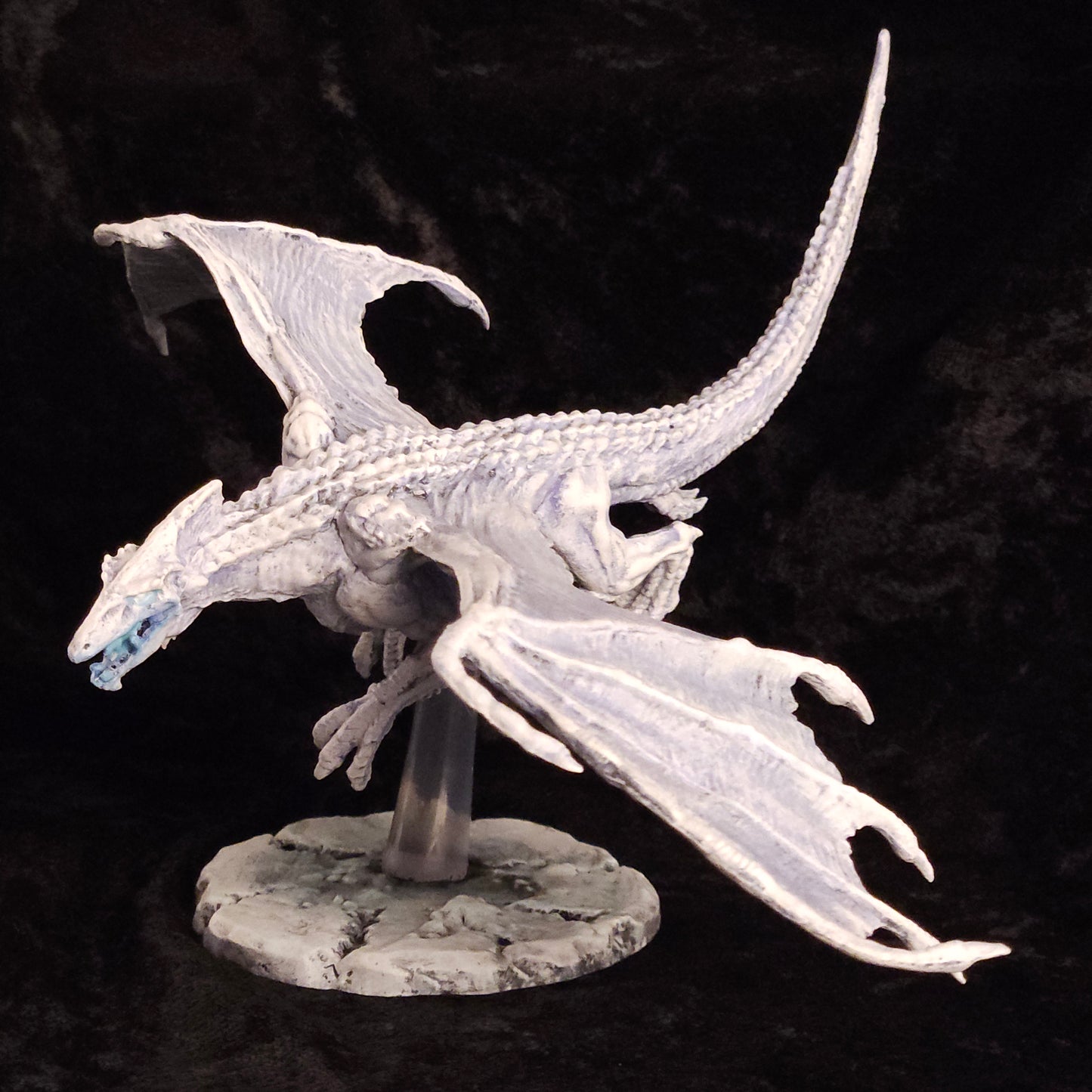 White Dragon Miniature: Dnd, D&D, TTRPG Artist Painted Monster Model