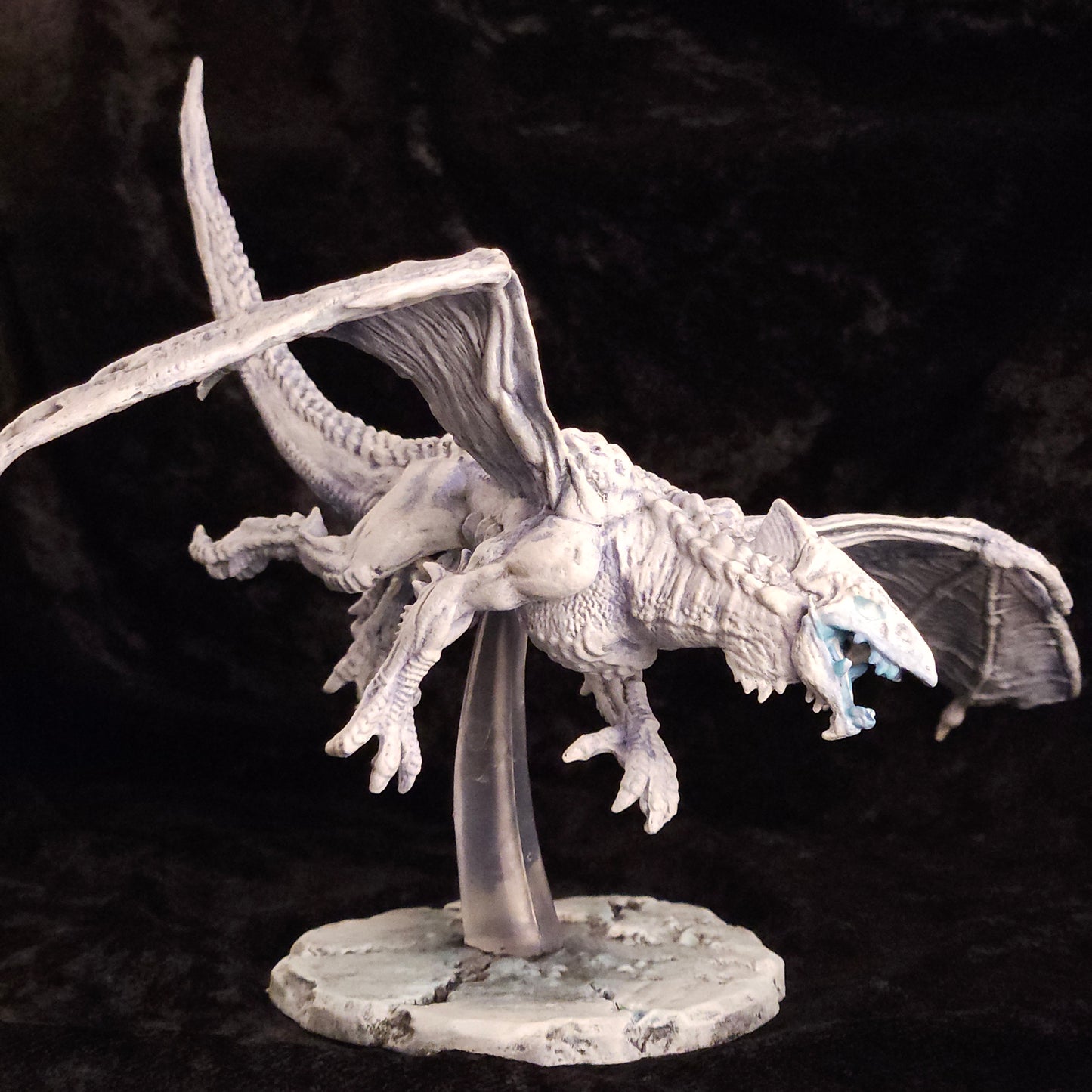 White Dragon Miniature: Dnd, D&D, TTRPG Artist Painted Monster Model
