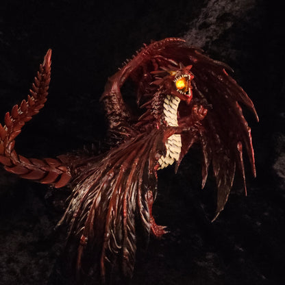 Red Dragon Miniature: Dnd, D&D, TTRPG Artist Painted Monster Model