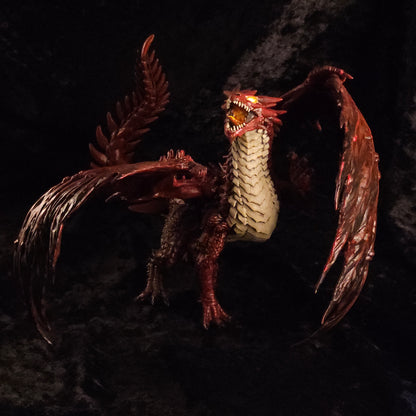 Red Dragon Miniature: Dnd, D&D, TTRPG Artist Painted Monster Model