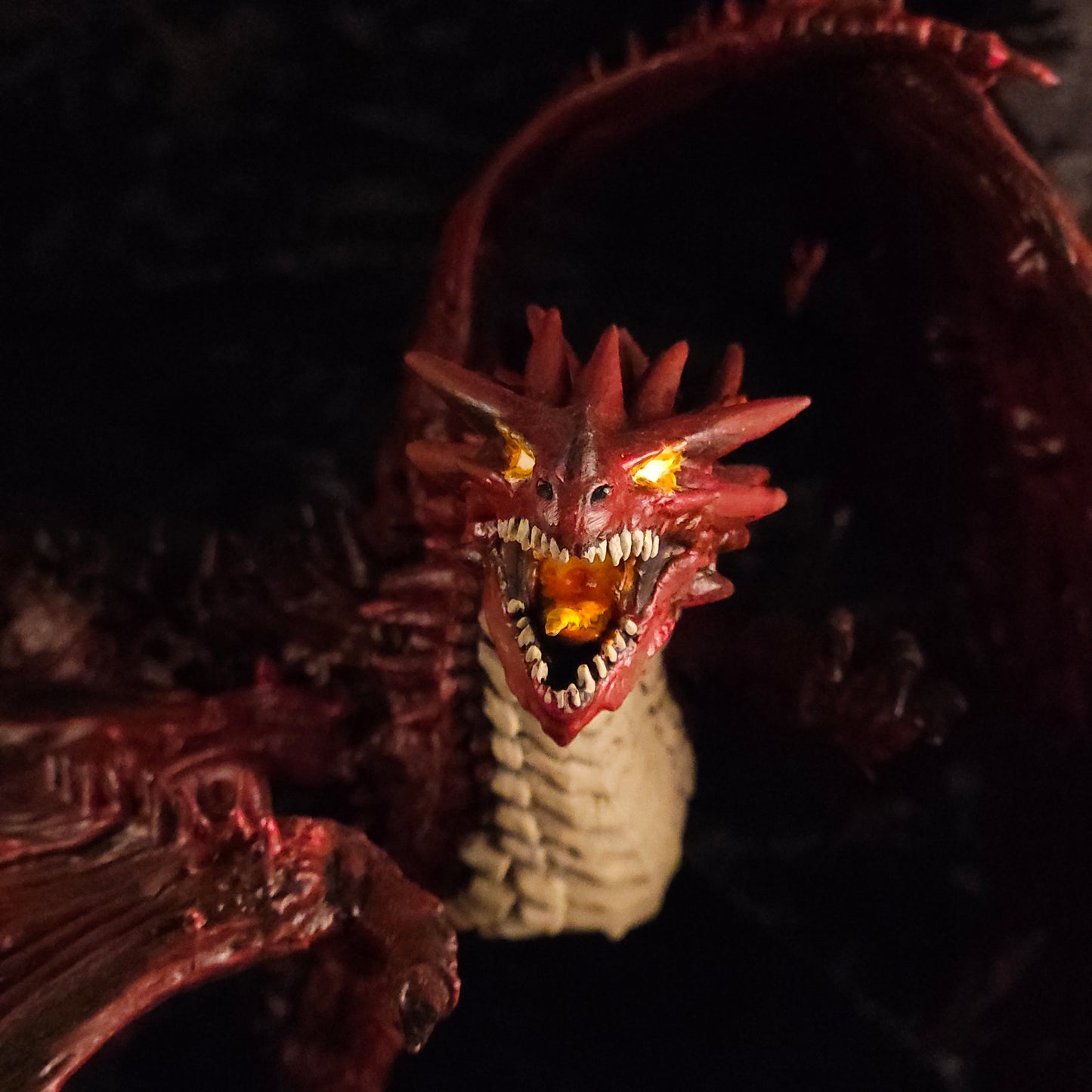 Red Dragon Miniature: Dnd, D&D, TTRPG Artist Painted Monster Model