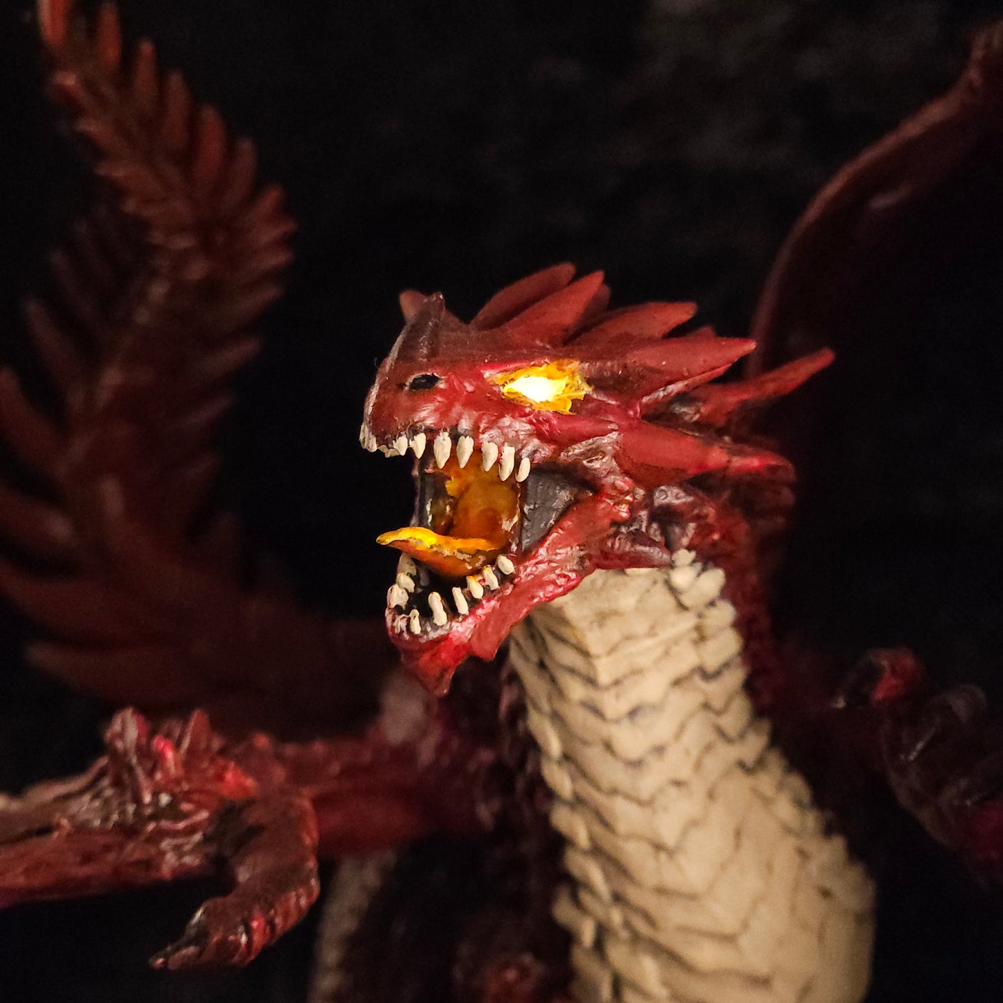 Red Dragon Miniature: Dnd, D&D, TTRPG Artist Painted Monster Model