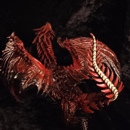 Red Dragon Miniature: Dnd, D&D, TTRPG Artist Painted Monster Model