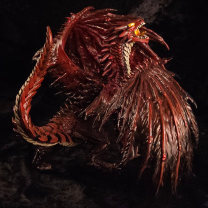 Red Dragon Miniature: Dnd, D&D, TTRPG Artist Painted Monster Model