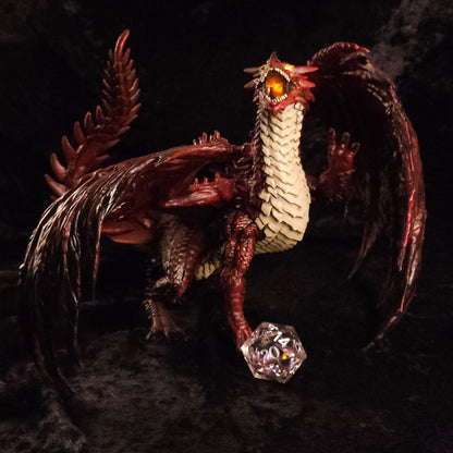 Red Dragon Miniature: Dnd, D&D, TTRPG Artist Painted Monster Model