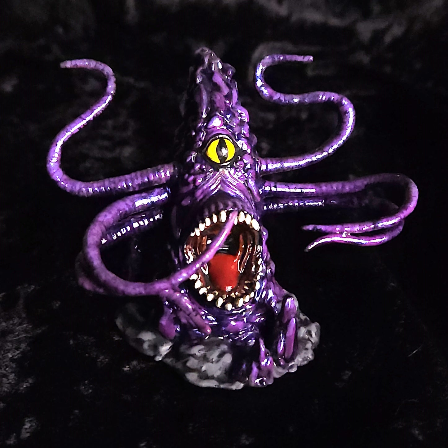 Amethyst Purple Roper Miniature: Dnd, D&D, TTRPG Artist Painted Monster Model