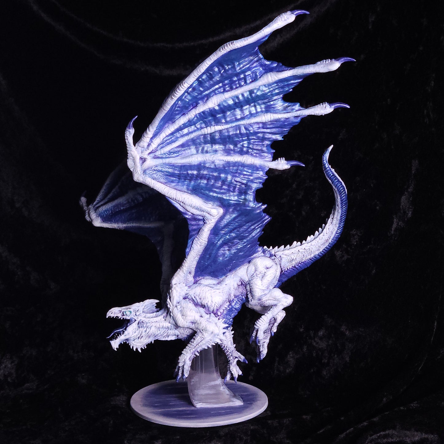 Adult White Dragon Miniature: Dnd, D&D, TTRPG Artist Painted Monster Model