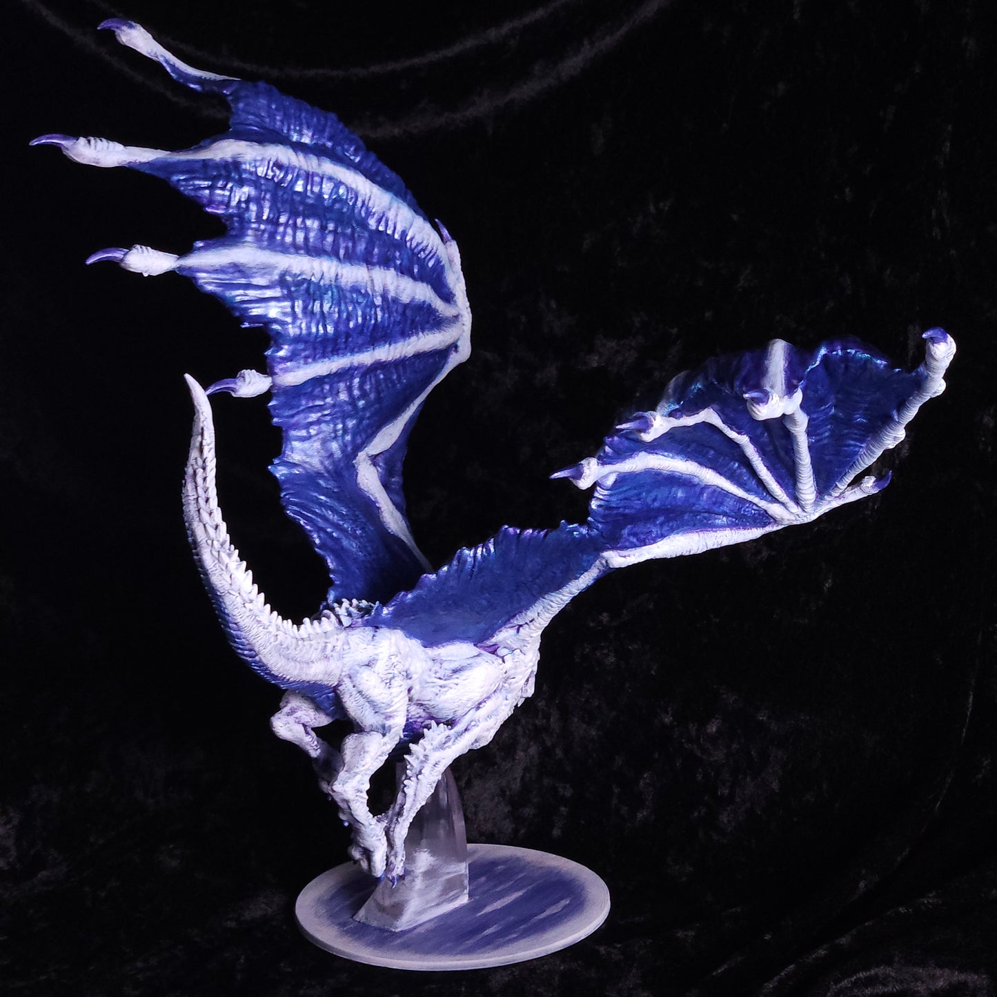 Adult White Dragon Miniature: Dnd, D&D, TTRPG Artist Painted Monster Model