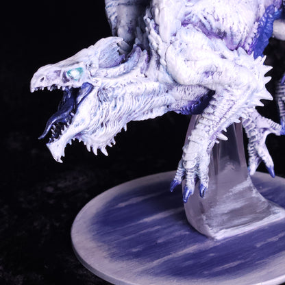Adult White Dragon Miniature: Dnd, D&D, TTRPG Artist Painted Monster Model