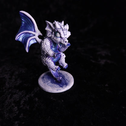 Baby White Dragon Miniature: Dnd, D&D, TTRPG Artist Painted Monster Model