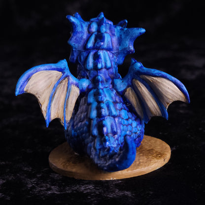 Baby Blue Dragon Miniature: Dnd, D&D, TTRPG Artist Painted Monster Model