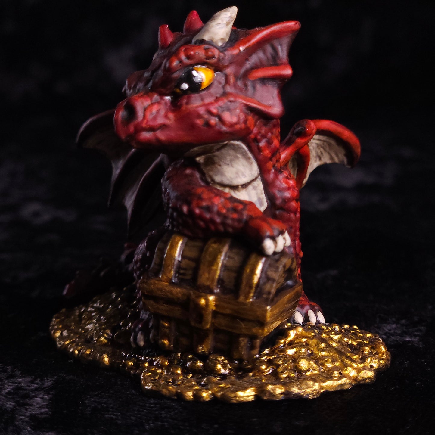 Baby Red Dragon Miniature: Dnd, D&D, TTRPG Artist Painted Monster Model