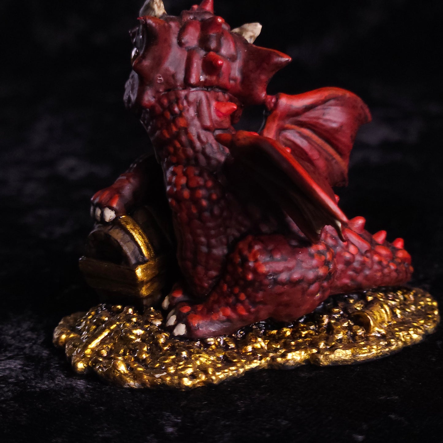 Baby Red Dragon Miniature: Dnd, D&D, TTRPG Artist Painted Monster Model