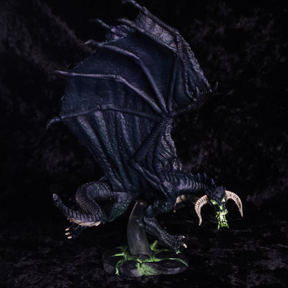 Young Black Dragon Miniature: Dnd, D&D, TTRPG Artist Painted Monster Model
