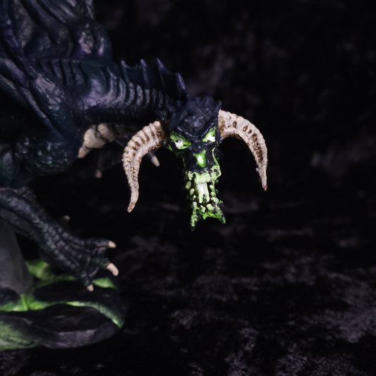 Young Black Dragon Miniature: Dnd, D&D, TTRPG Artist Painted Monster Model