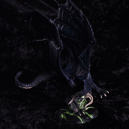 Young Black Dragon Miniature: Dnd, D&D, TTRPG Artist Painted Monster Model