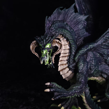 Adult Black Dragon Miniature: Dnd, D&D, TTRPG Artist Painted Monster Model