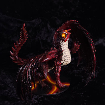 Red Dragon Miniature: Dnd, D&D, TTRPG Artist Painted Monster Model