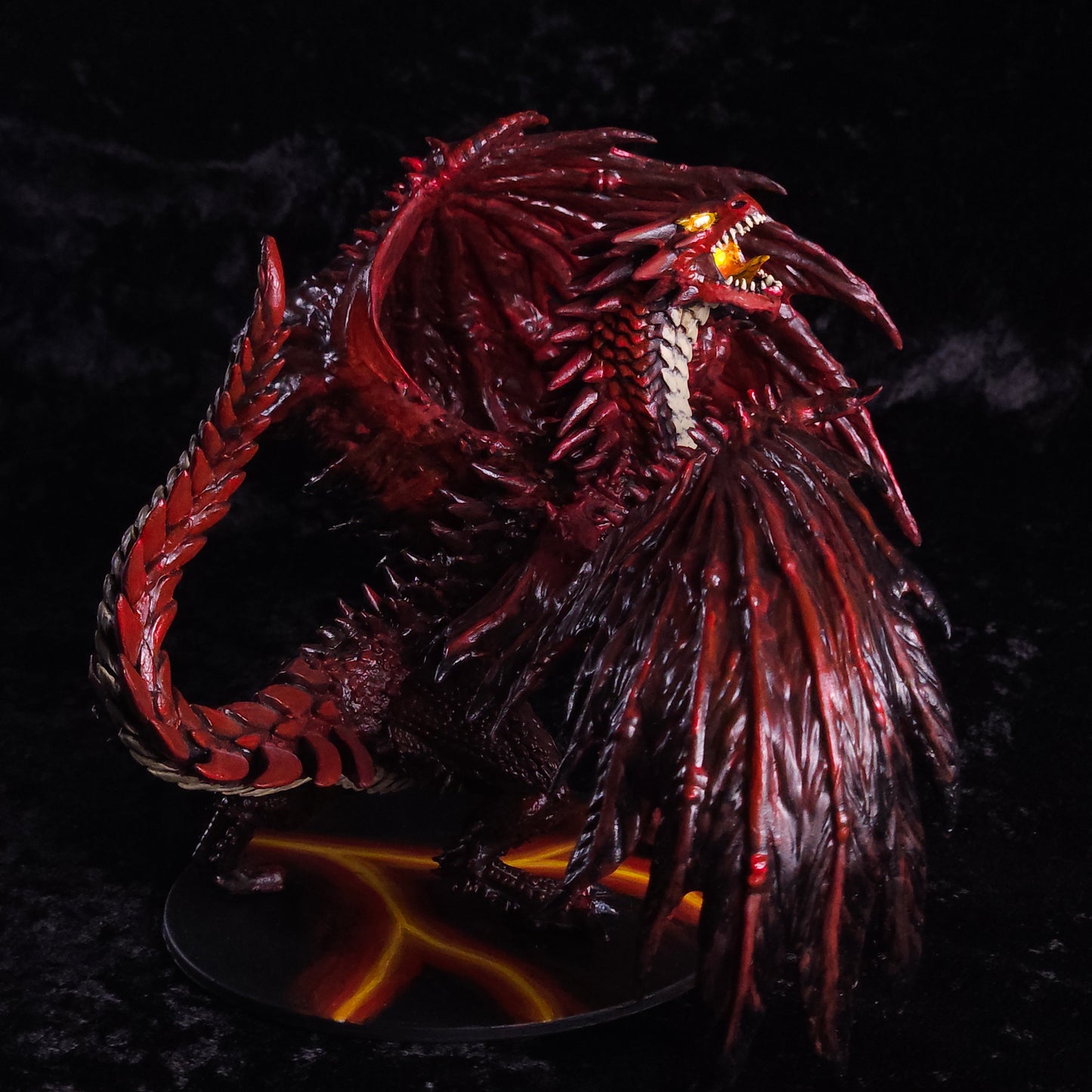 Red Dragon Miniature: Dnd, D&D, TTRPG Artist Painted Monster Model