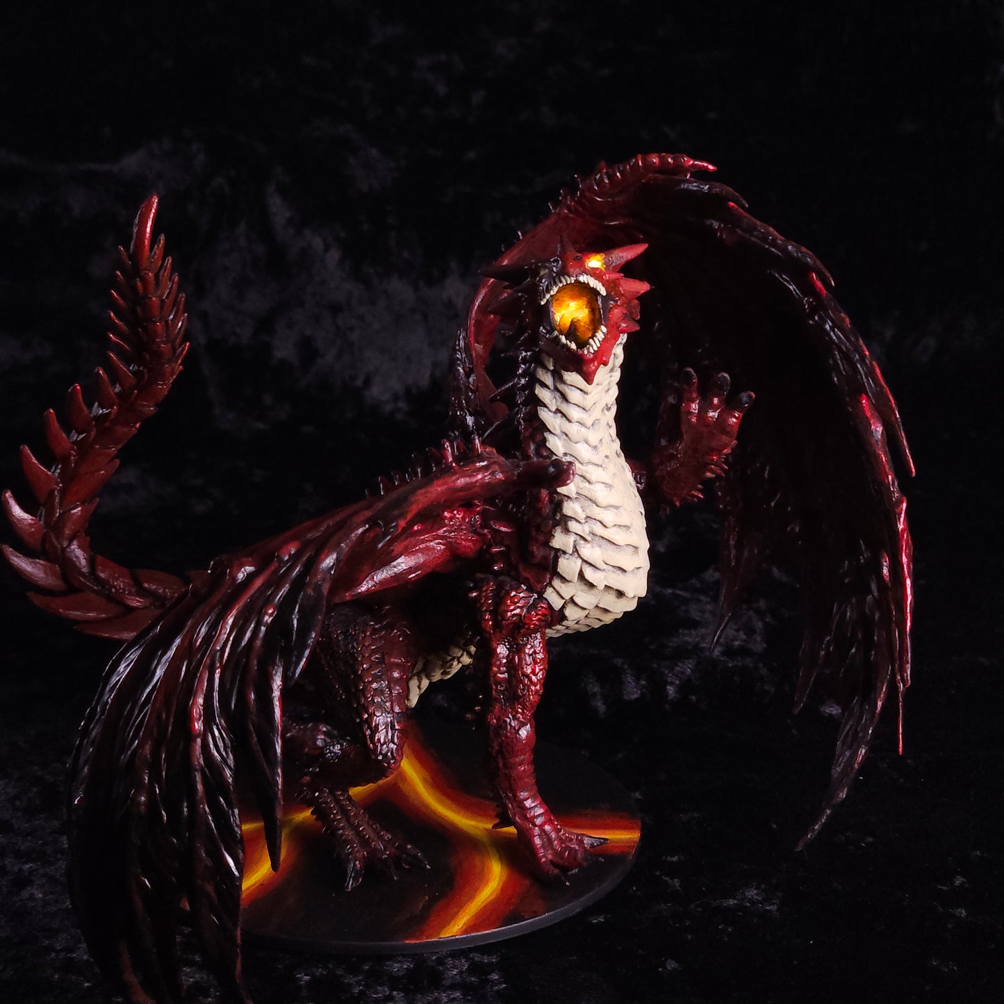 Red Dragon Miniature: Dnd, D&D, TTRPG Artist Painted Monster Model