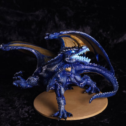 Blue Dragon Miniature: Dnd, D&D, TTRPG Artist Painted Monster Model