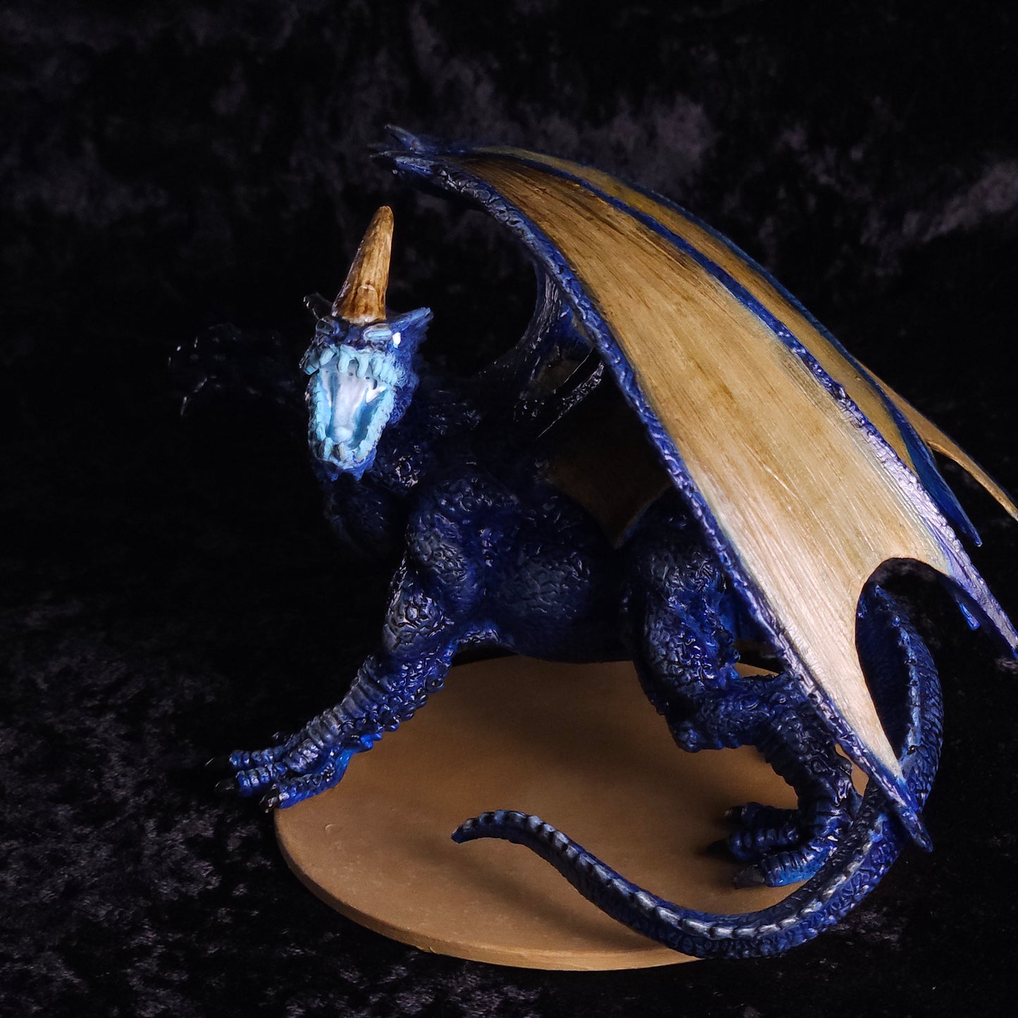 Blue Dragon Miniature: Dnd, D&D, TTRPG Artist Painted Monster Model