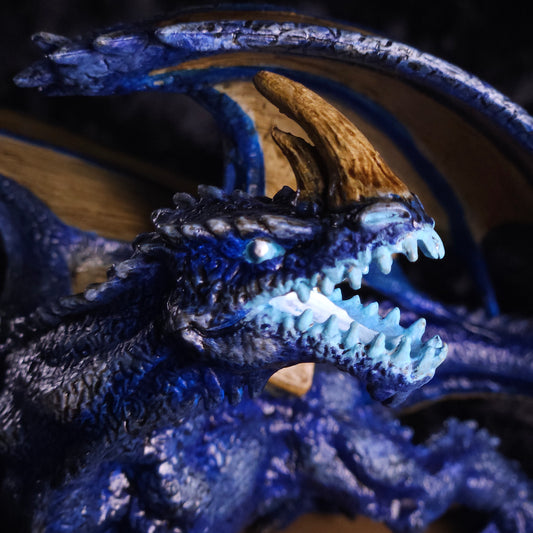 Blue Dragon Miniature: Dnd, D&D, TTRPG Artist Painted Monster Model