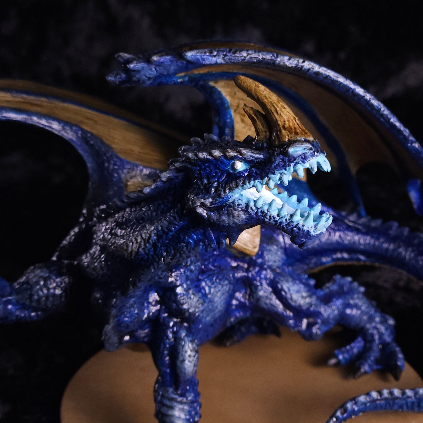 Blue Dragon Miniature: Dnd, D&D, TTRPG Artist Painted Monster Model