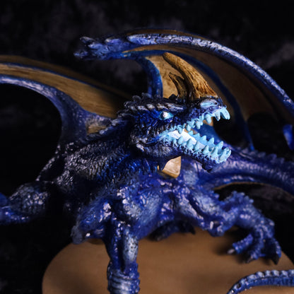 Blue Dragon Miniature: Dnd, D&D, TTRPG Artist Painted Monster Model
