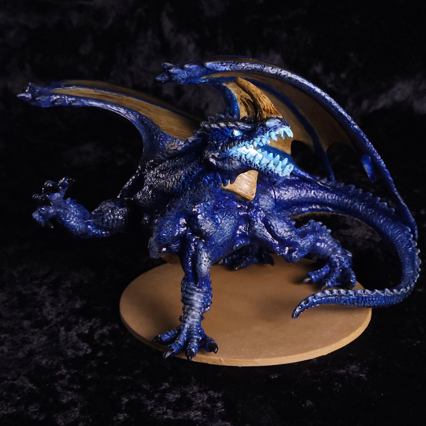 Blue Dragon Miniature: Dnd, D&D, TTRPG Artist Painted Monster Model