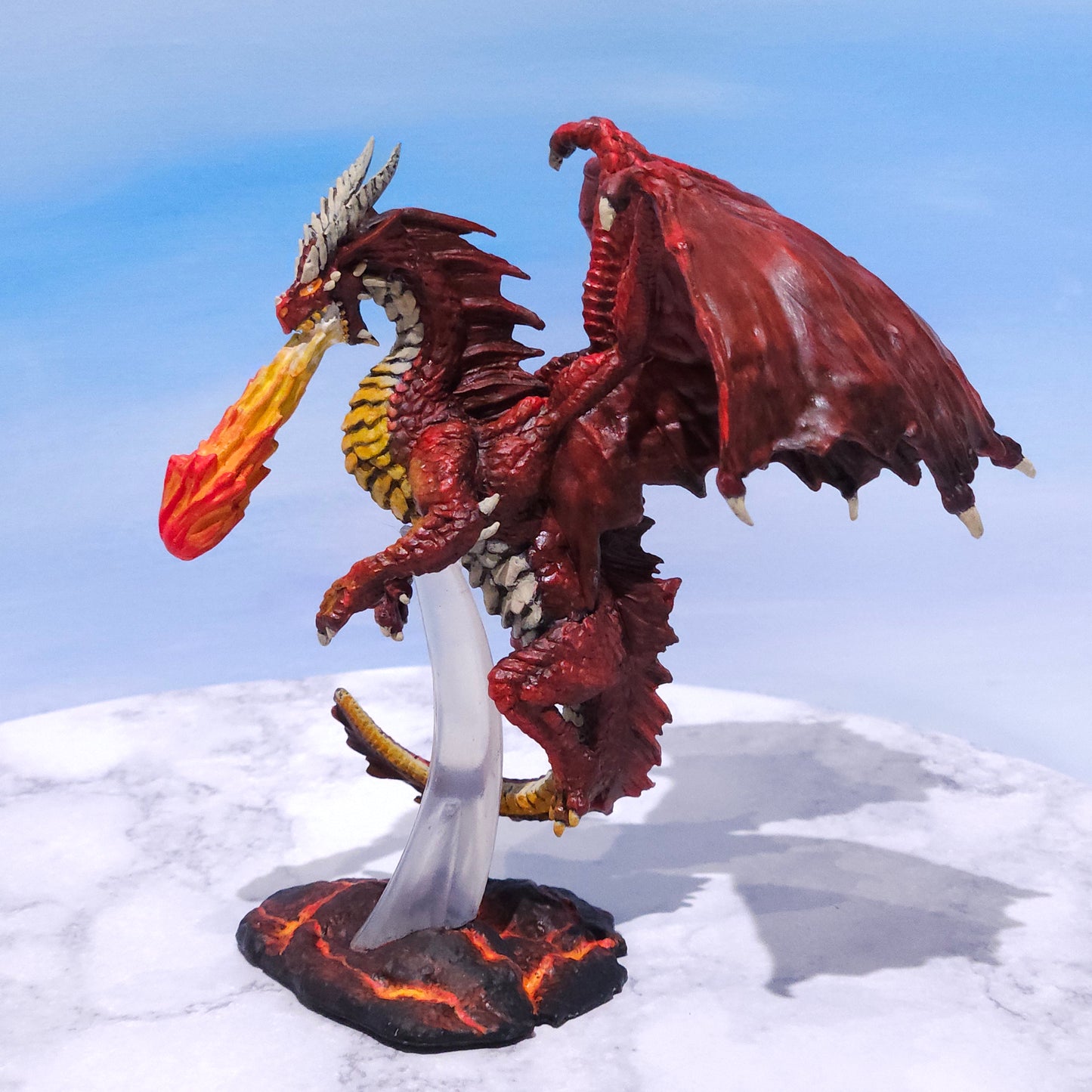 Young Red Dragon Miniature: Dnd, D&D, TTRPG Artist Painted Monster Model