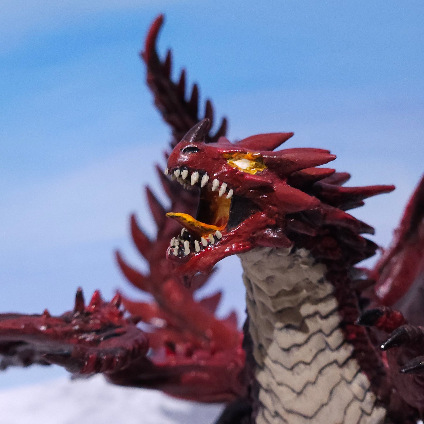 Red Dragon Miniature: Dnd, D&D, TTRPG Artist Painted Monster Model