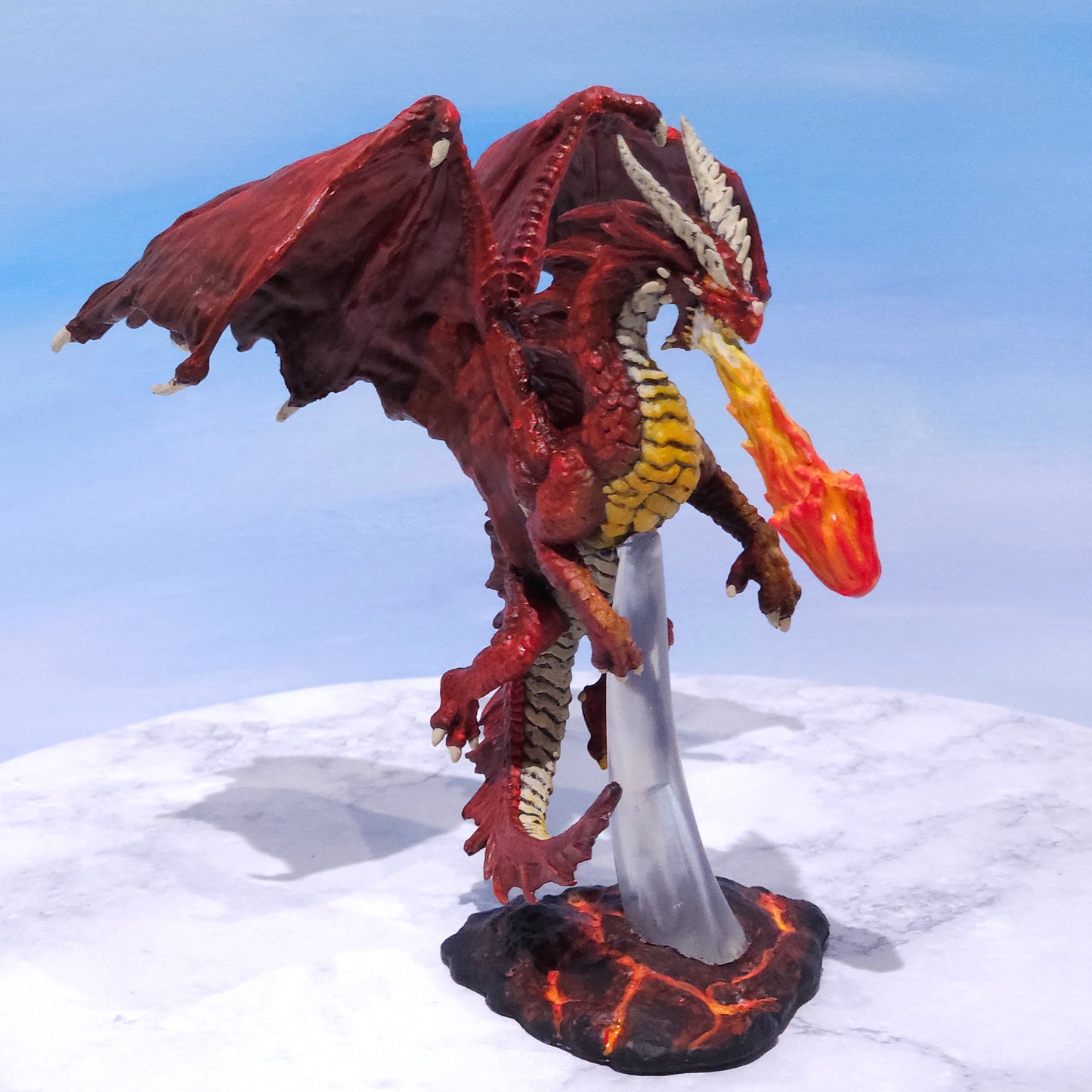 Young Red Dragon Miniature: Dnd, D&D, TTRPG Artist Painted Monster Model