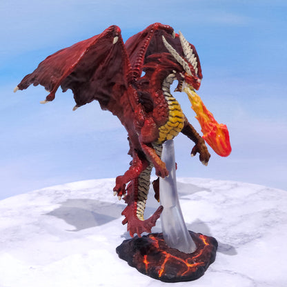 Young Red Dragon Miniature: Dnd, D&D, TTRPG Artist Painted Monster Model