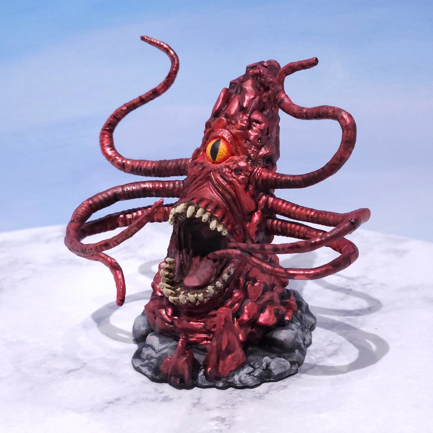 Ruby Red Roper Miniature: Dnd, D&D, TTRPG Artist Painted Monster Model