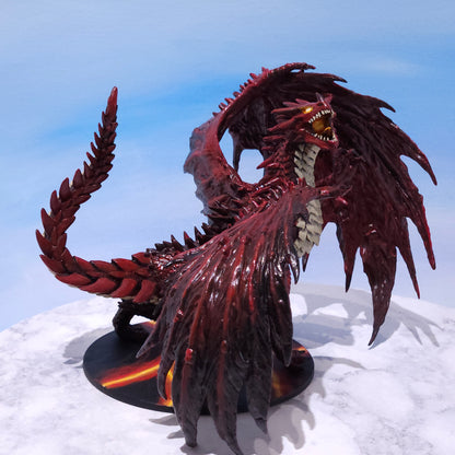 Red Dragon Miniature: Dnd, D&D, TTRPG Artist Painted Monster Model