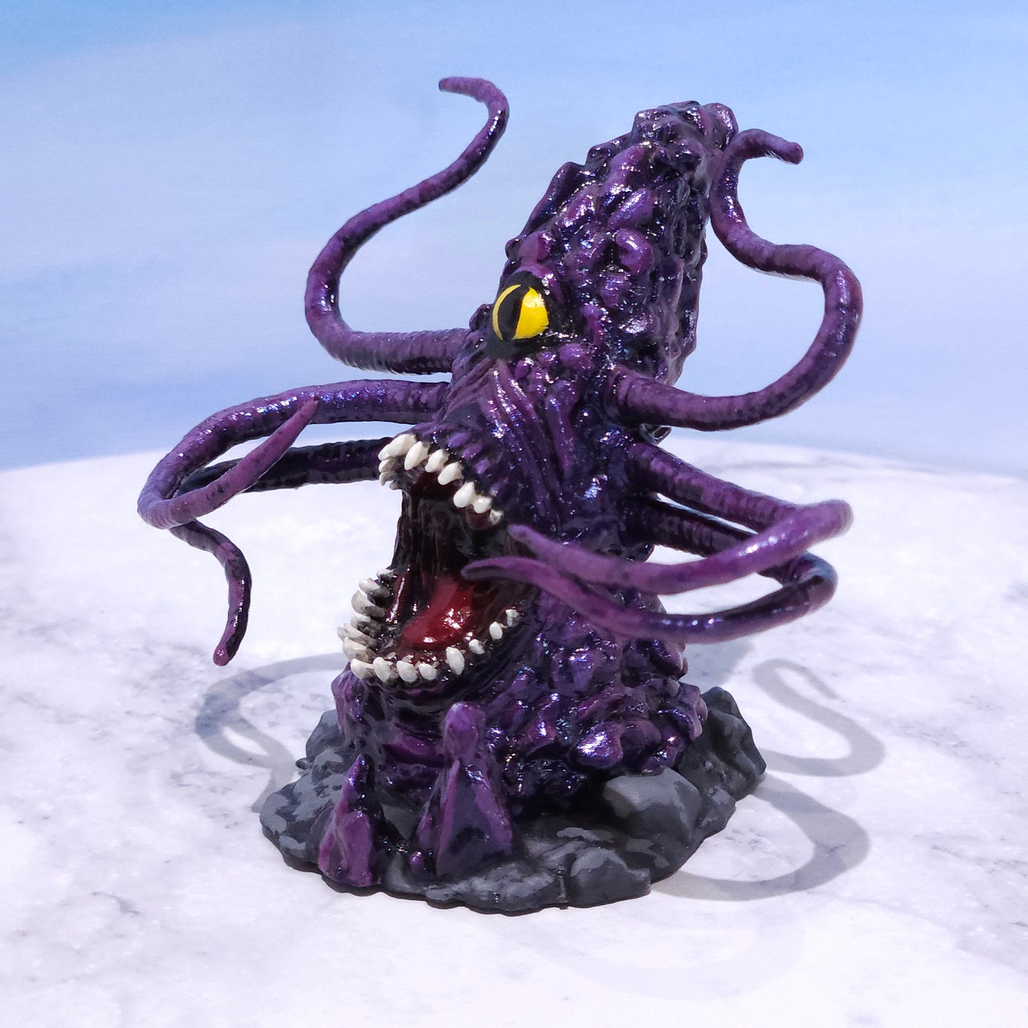 Amethyst Purple Roper Miniature: Dnd, D&D, TTRPG Artist Painted Monster Model