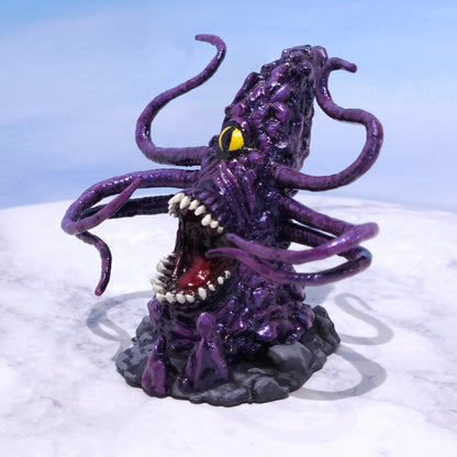 Amethyst Purple Roper Miniature: Dnd, D&D, TTRPG Artist Painted Monster Model