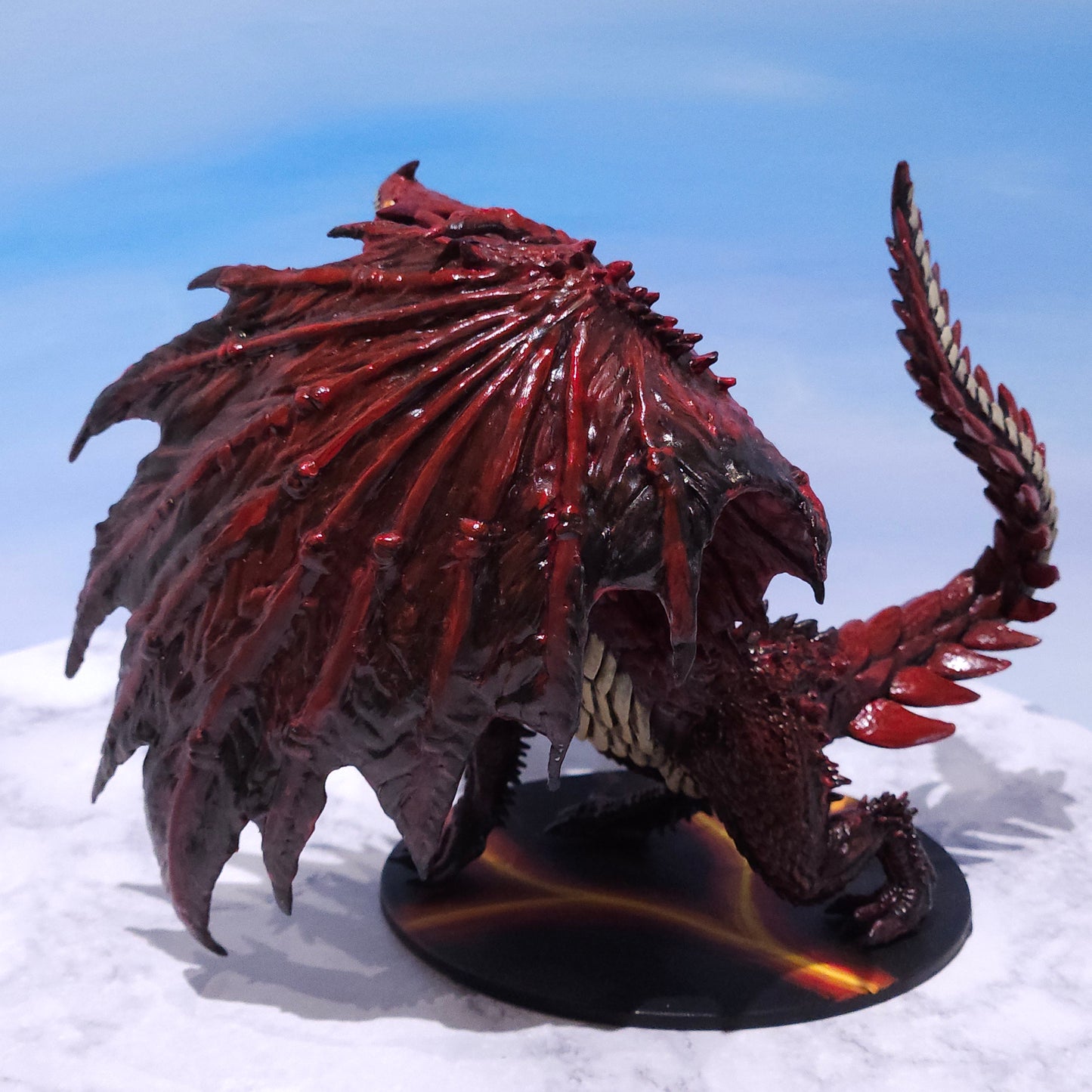 Red Dragon Miniature: Dnd, D&D, TTRPG Artist Painted Monster Model